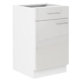 Szafka kuchenna dolna z szufladą 50D 1F 1S Premium Box Lara Biały Połysk