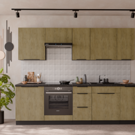 Zestaw mebli kuchennych Cremona/Czarny 260cm